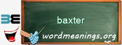 WordMeaning blackboard for baxter